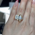 2.3 CTW Round Cut White Cubic Zirconia 925 Sterling Silver Vintage Ring
