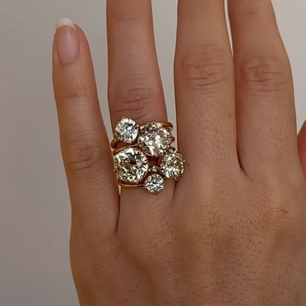 15 CTW Round Cut White Cubic Zirconia 925 Sterling Silver Engagement Ring
