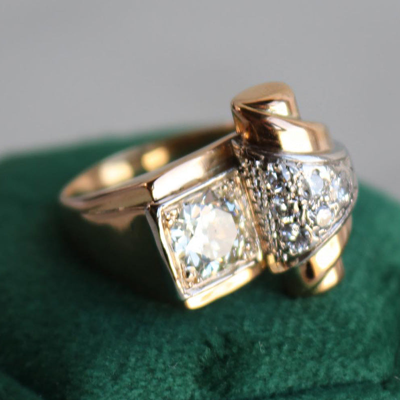 2.3 CTW Round Cut White Cubic Zirconia 925 Sterling Silver Vintage Ring