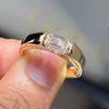 1.5ct Emerald-Cut Men’s Minimalist Sapphire Engagement Ring