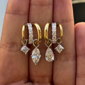 3.0 ctw Multi-Cut Three-Ring Sapphire Pendant and Earrings Set