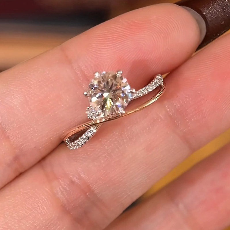 1.6ct Round Sapphire Elegant Women’s Engagement Ring