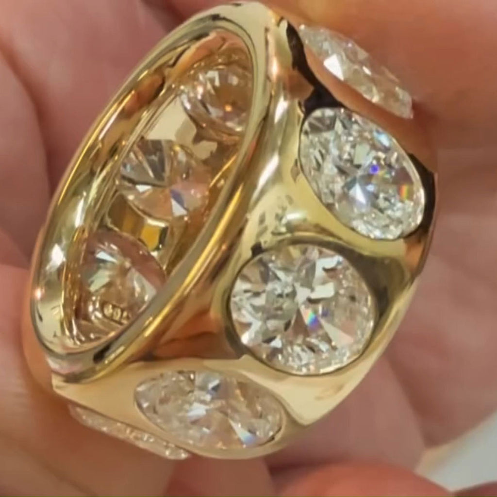 Men's 3ctw Oval-Cut Sapphire Ring