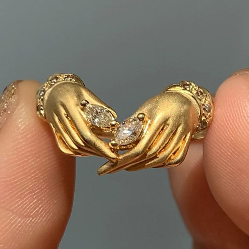 0.8 ctw Marquise-Cut Dual-Sapphire Statement Ring