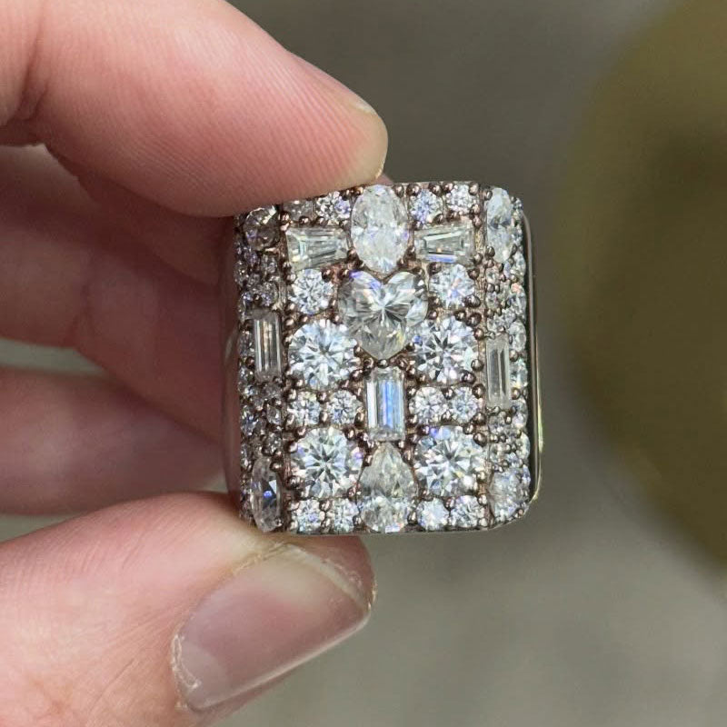 Custom Ring with 2.5 ctw Mixed-Cut Sapphires