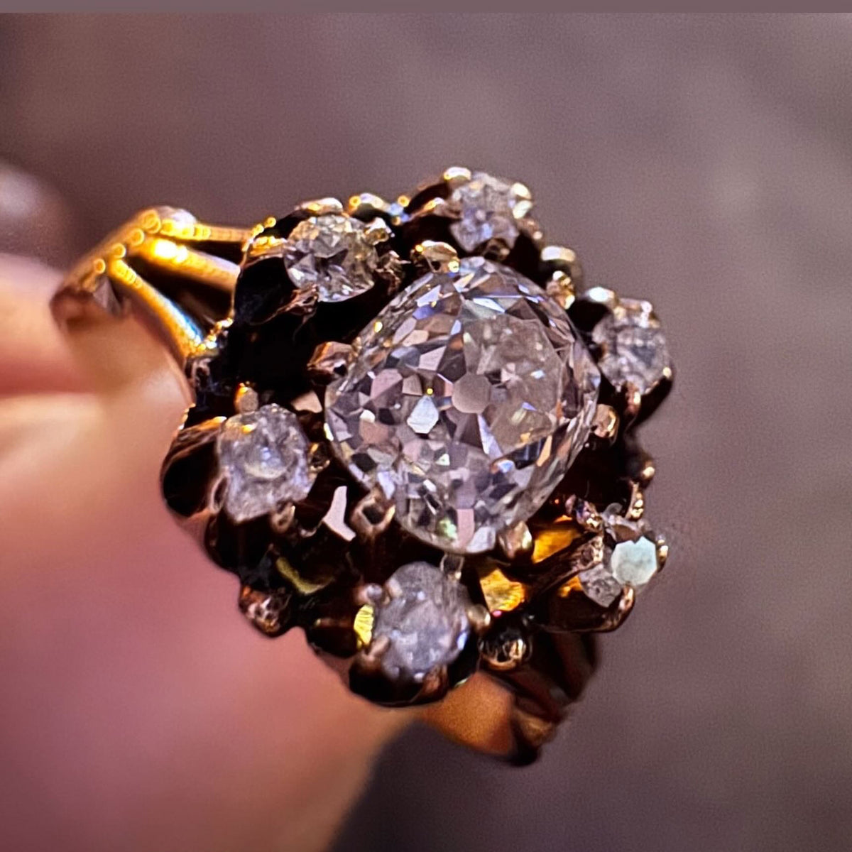 3 ctw Vintage-Style Sapphire Ring with Old Mine Cut