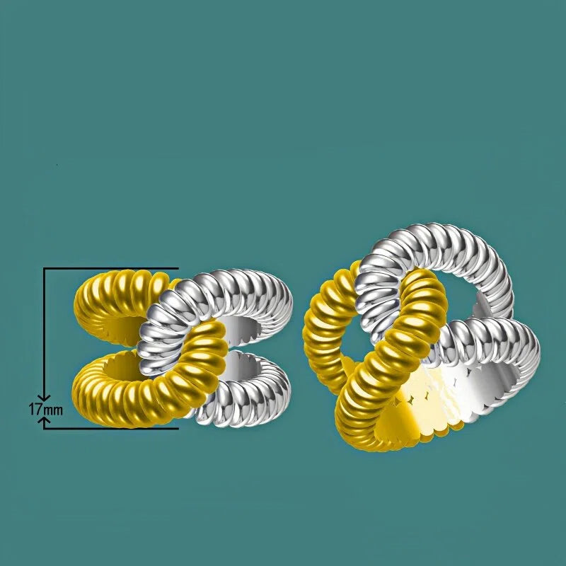 Minimalist Design 925 Sterling Silver Twisted Ring