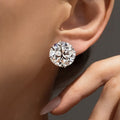 14MM 20ctw Huge Round Cut Classic Stud Earrings