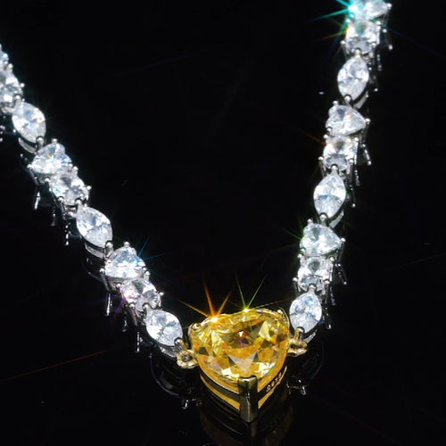25ctw Multi-cut White Sapphire Tennis Necklace