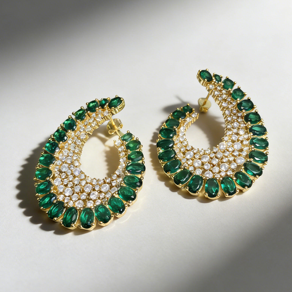 Nature Inspired 16CTW Oval Cut Ruby Statement Earrings