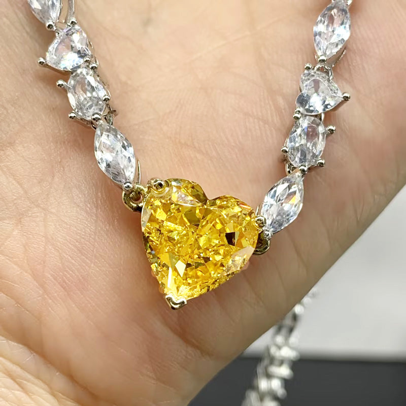 25ctw Multi-cut White Sapphire Tennis Necklace