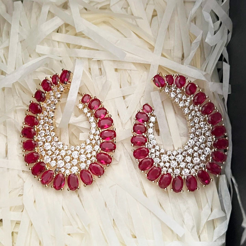 Nature Inspired 16CTW Oval Cut Ruby Statement Earrings