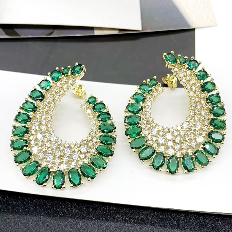Nature Inspired 16CTW Oval Cut Ruby Statement Earrings