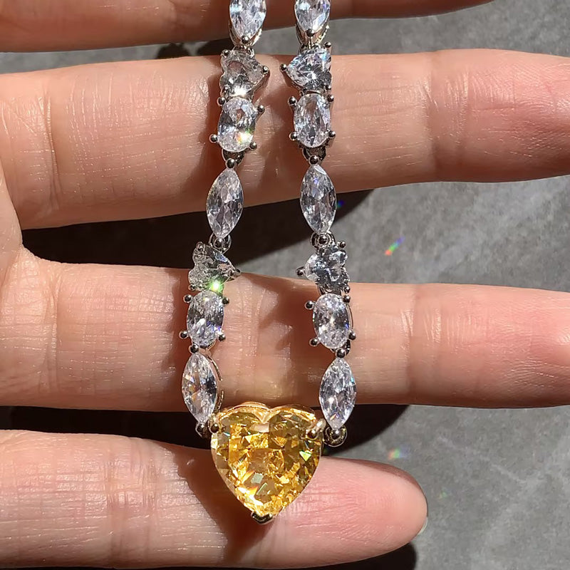 25ctw Multi-cut White Sapphire Tennis Necklace