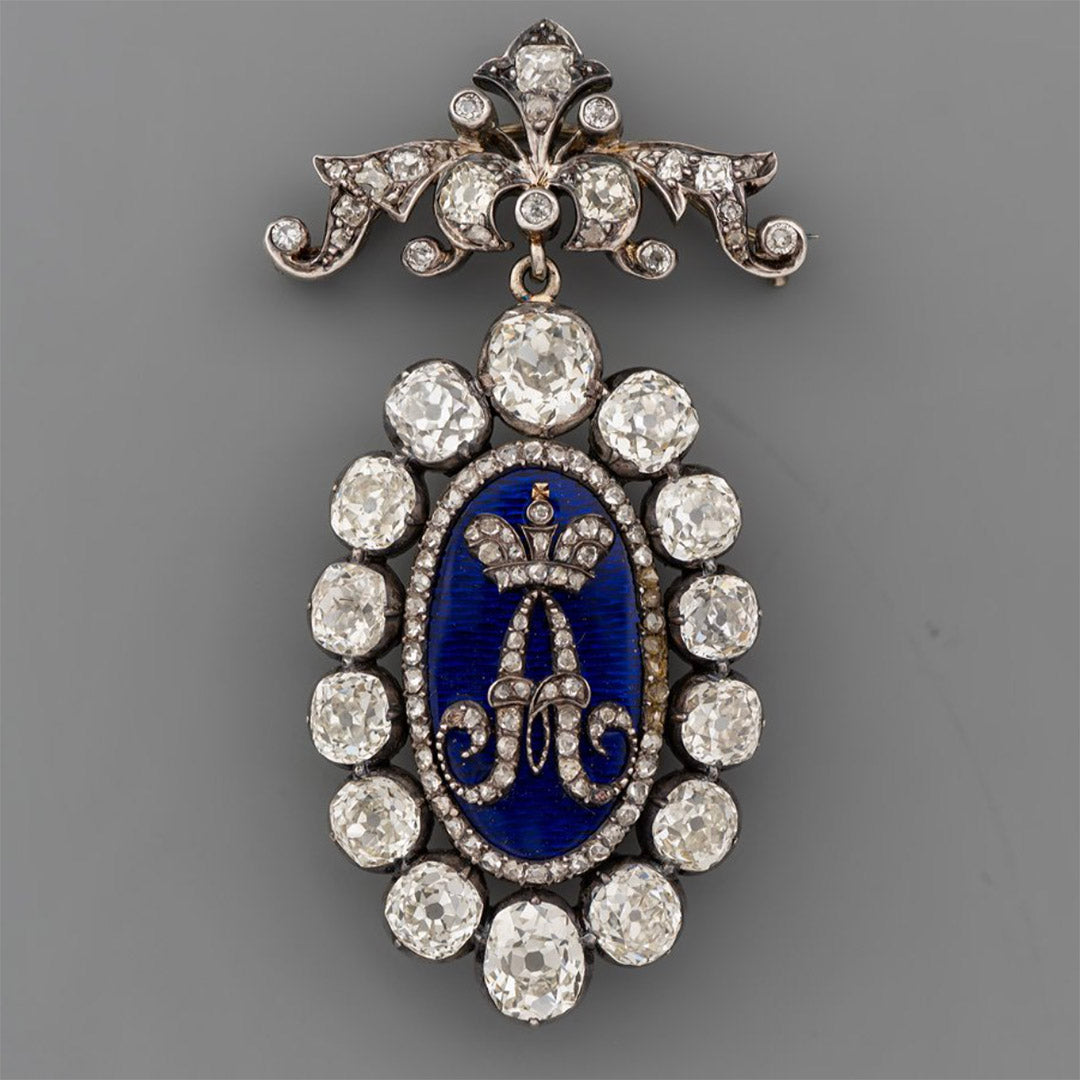 19 Ctw Rose Cut White Cubic Zirconia 925 Sterling Silver brooch