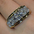 2.2 Ctw Round Cut White Cubic Zirconia 925 Sterling Silver Band
