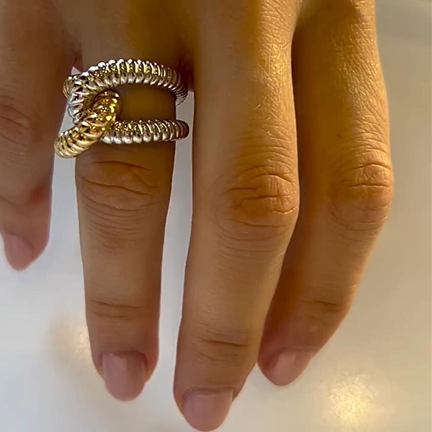 Minimalist Design 925 Sterling Silver Twisted Ring