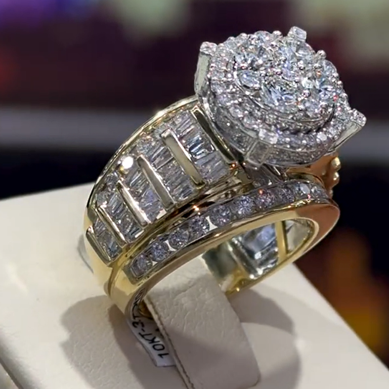 4 ctw Round Cut White Cubic Zirconia 925 Sterling Silver Engagement Ring