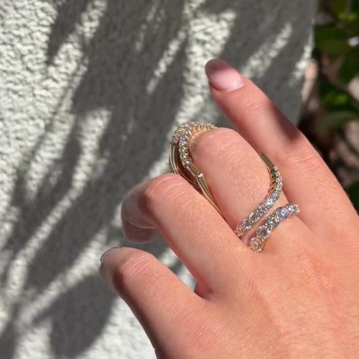 0.8 ctw Round Sapphire Creative Flexible Ring