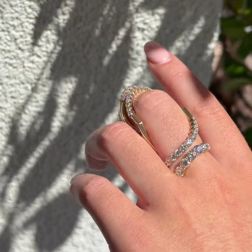 0.8 ctw Round Sapphire Creative Flexible Ring