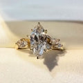 2.5ct Marquise-Cut Sapphire Ivy-Inspired Engagement Ring