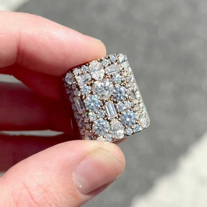 Custom Ring with 2.5 ctw Mixed-Cut Sapphires