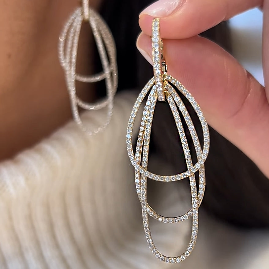 1.5 CTW Round Cut White Cubic Zirconia 925 Sterling Silver Fashion Earrings