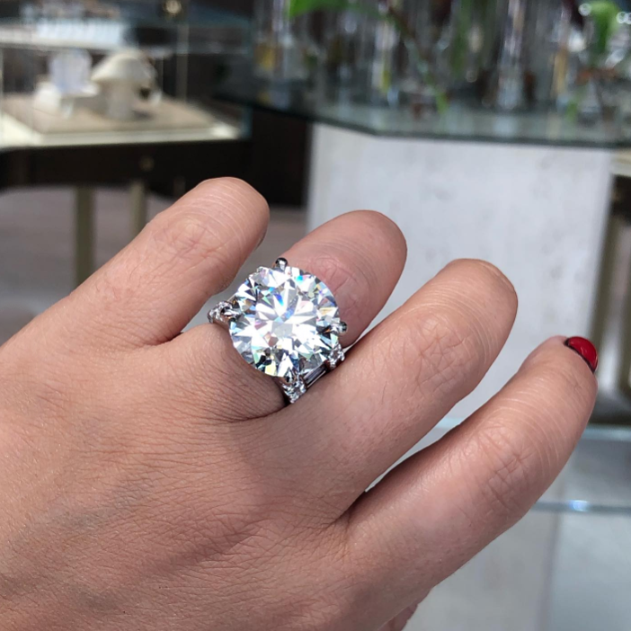 10 CTW Round Cut White Cubic Zirconia 925 Sterling Silver Vintage Engagement Ring