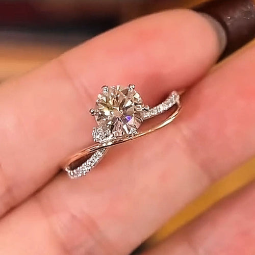 1.6ct Round Sapphire Elegant Women’s Engagement Ring