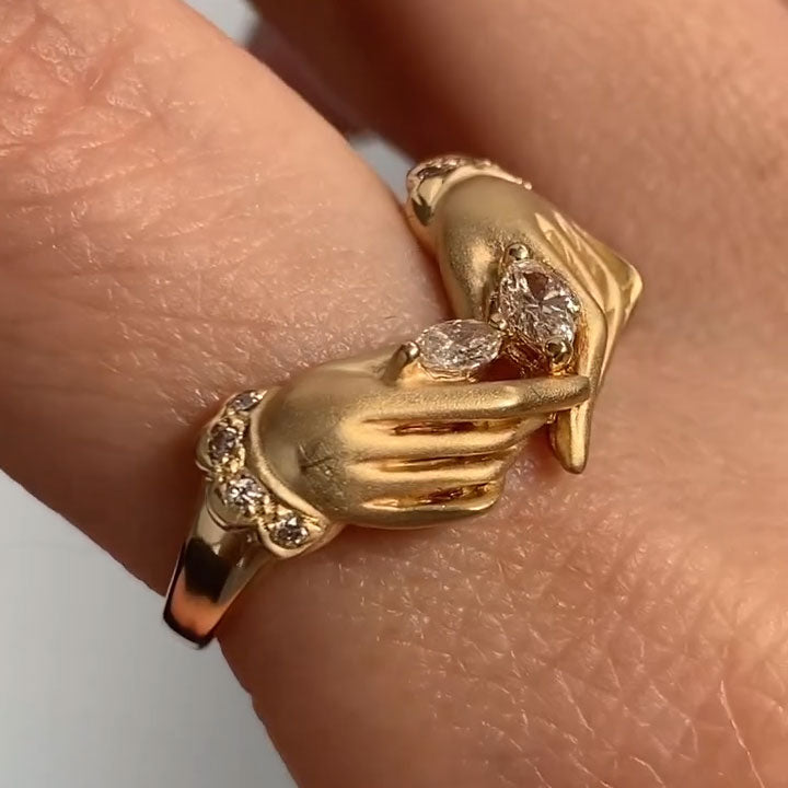 0.8 ctw Marquise-Cut Dual-Sapphire Statement Ring