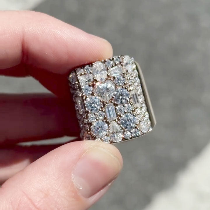 Custom Ring with 2.5 ctw Mixed-Cut Sapphires