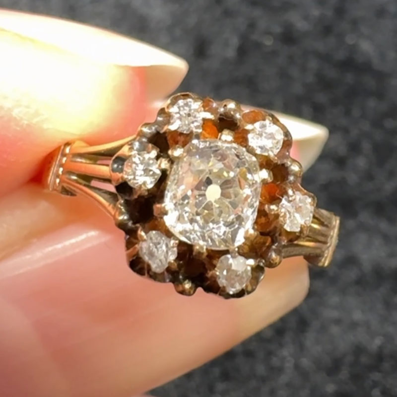 3 ctw Vintage-Style Sapphire Ring with Old Mine Cut