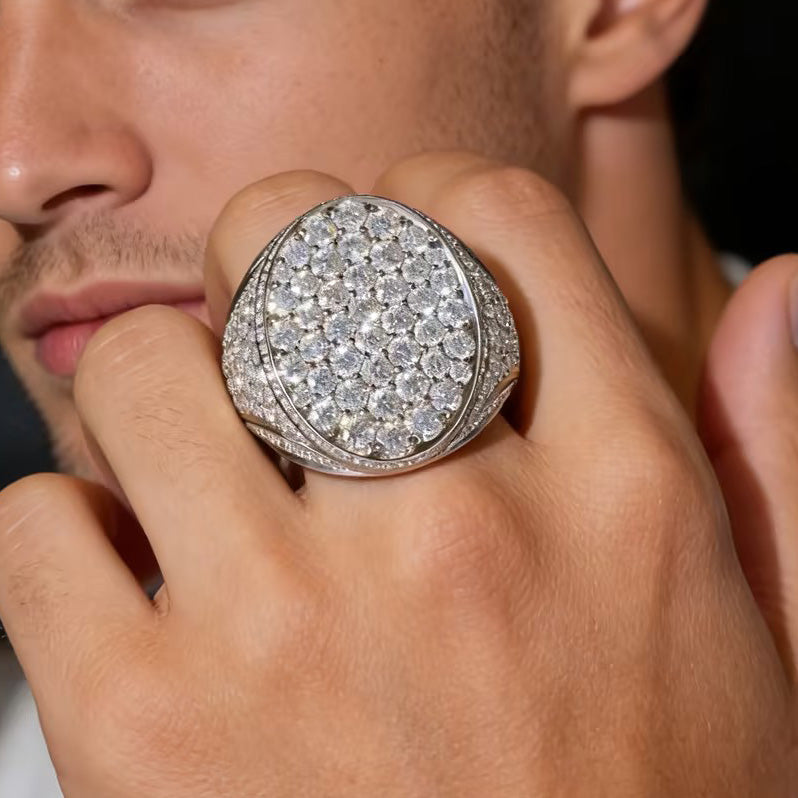4 CTW Round Cut White Cubic Zirconia 925 Sterling Silver Ring