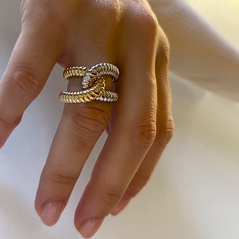 Minimalist Design 925 Sterling Silver Twisted Ring