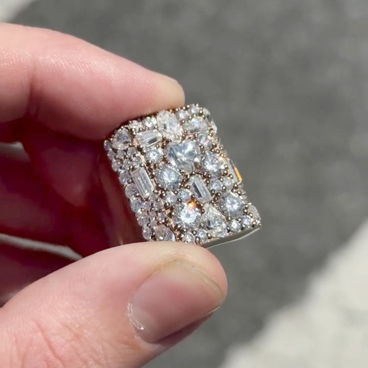Custom Ring with 2.5 ctw Mixed-Cut Sapphires