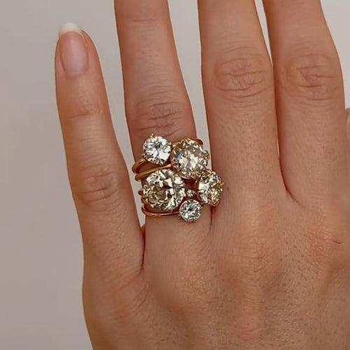 15 CTW Round Cut White Cubic Zirconia 925 Sterling Silver Engagement Ring
