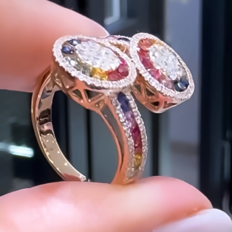 3 CTW Round Cut White Cubic Zirconia 925 Sterling Silver Stylish Ring