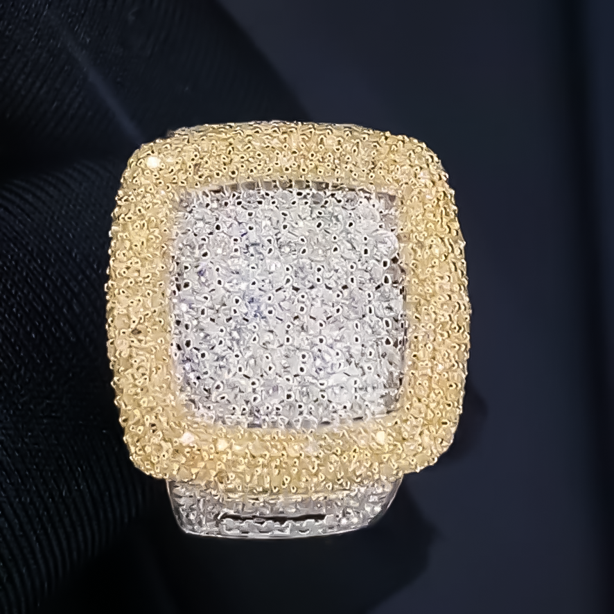 3 CTW Round & Baguette Cut White Cubic Zirconia 925 Sterling Silver Ring