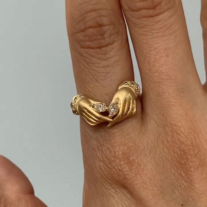 0.8 ctw Marquise-Cut Dual-Sapphire Statement Ring