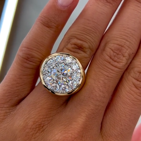 5.5 CTW Round Cut White Cubic Zirconia 925 Sterling Silver Vintage Engagement Ring