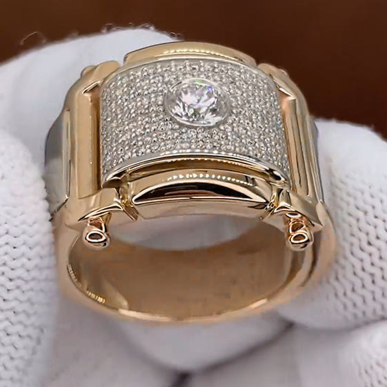 3 CTW Round Cut White Cubic Zirconia 925 Sterling Silver Ring