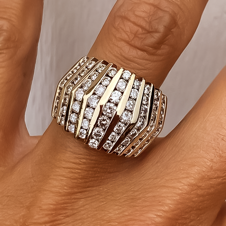 4 CTW Round Cut White Cubic Zirconia 925 Sterling Silver Stylish Ring