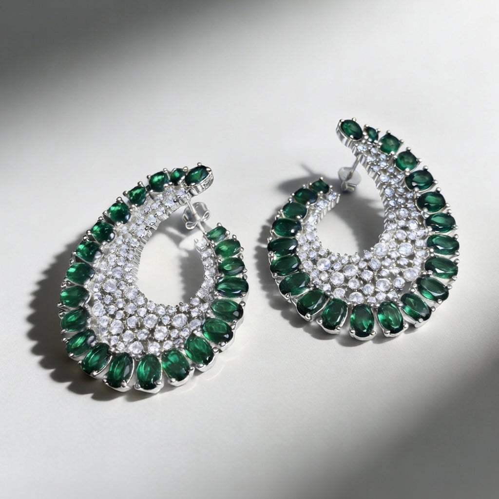 Nature Inspired 16CTW Oval Cut Ruby Statement Earrings