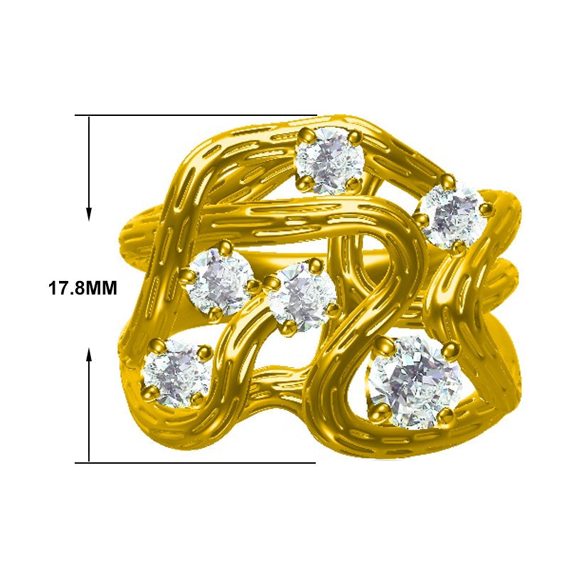 3.5 CTW Round Cut White Cubic Zirconia 925 Sterling Silver Ring