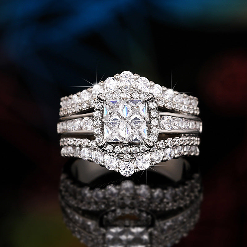 3.2CT Cubic Zirconia S925 Sterling Silver Ring