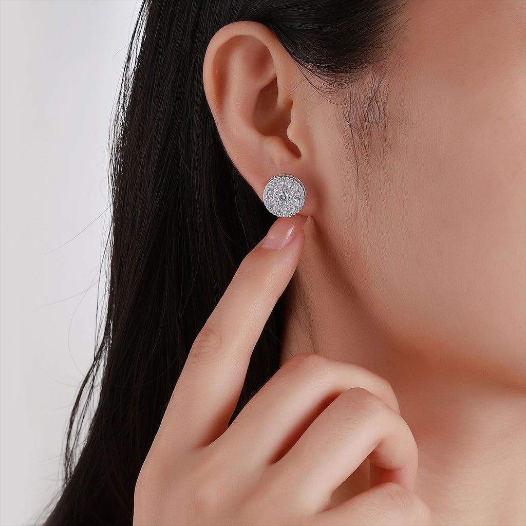 2.88CTW Moissanite S925 Sterling Silver Stud Earrings