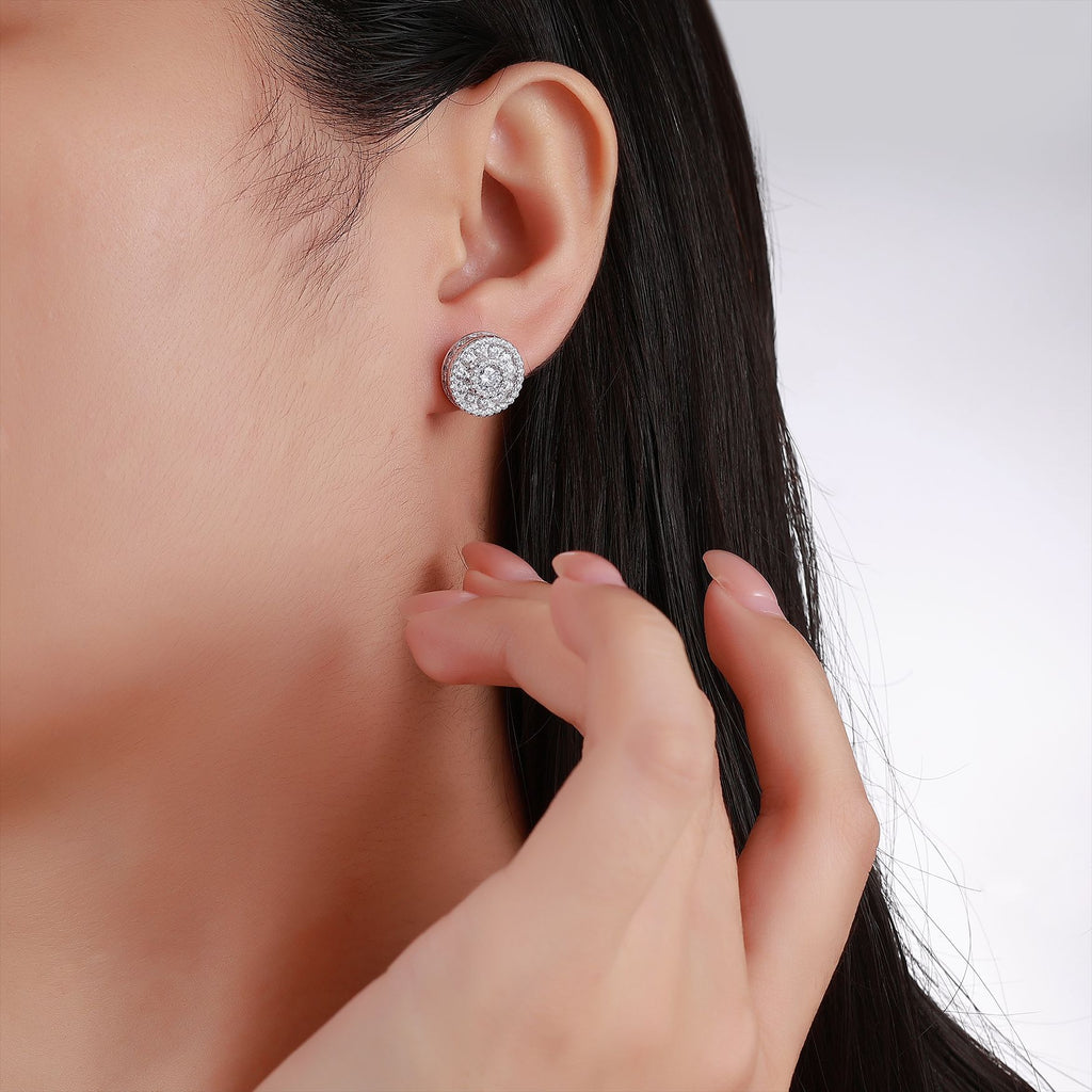 2.88CTW Moissanite S925 Sterling Silver Stud Earrings