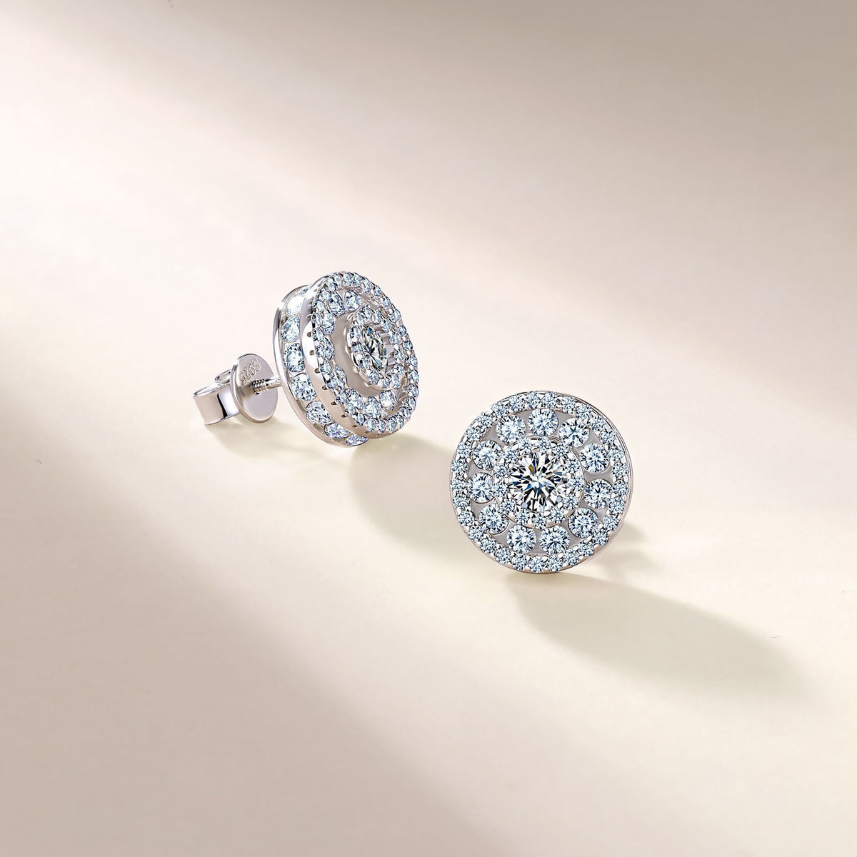 2.88CTW Moissanite S925 Sterling Silver Stud Earrings