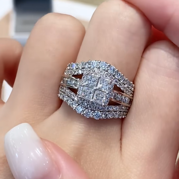 3.2CT Cubic Zirconia S925 Sterling Silver Ring