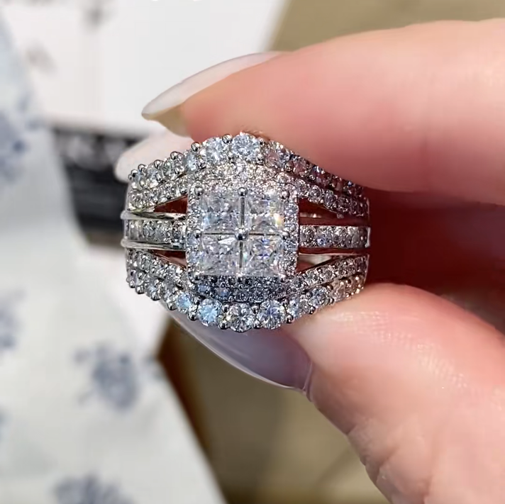 3.2CT Cubic Zirconia S925 Sterling Silver Ring